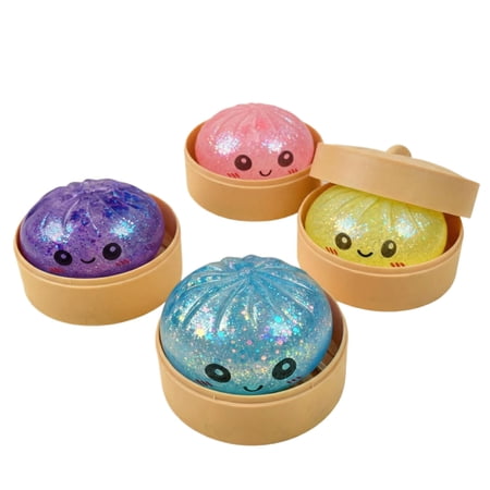 Surprise Dumpling Squishy Mystery Box 1PCS Glitter Sugar Dumpling Squishy with 10ml Water Filled Ultra Soft Slow Rising Dumpling Squishy Toys Sensory Fidget Toy 1PCS Z-Randmon#019