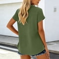 thumbnail image 4 of Kukoosong Women's Classic Polo Shirts Solid Color Short Sleeve Notch Neck with Button Placket for Summer Tennis and Sports, Casual and Preppy Polos for Women, 4 of 7