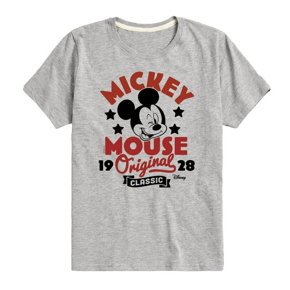Disney - Mickey Mouse - 1928 Original & Classic - Youth Short Sleeve Graphic T-Shirt
