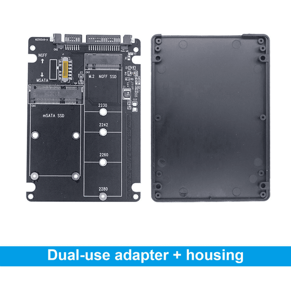 M.2 NGFF MSATA SSD to SATA 3.0 2 in 1 Converter Card SSD Adapter Card