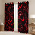 thumbnail image 2 of Erosebridal Red Gamepads Curtains Pack of 2 (52Wx63L),Polka Dots 30%-50% Blackout Curtains Set of 2 (52Wx63L),Video Game Curtains for Living Room,Gamer Room Decoration, 2 of 6