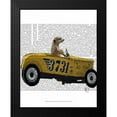 thumbnail image 2 of Fab Funky 20x24 Black Modern Framed Museum Art Print Titled - Meerkat in Hot Rod, 2 of 5
