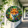thumbnail image 3 of Round Acrylic Hanging Decor 20cm with Metal Chain, Colorful Art Ornament for Indoor Outdoor Garden Patio, Stained Glass Style Suncatcher for Wall Window or Tree Decoration, 3 of 5