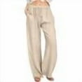 thumbnail image 7 of Admvng Baggy Sweatpants for Women Solid Color able and Comfortable Drawstring Loose Casual Wide Leg Long Pants, Size S-3XL, 7 of 7