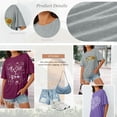 thumbnail image 2 of SUNBS Oversized Graphic Tees for Women - Sunflower Casual T Shirts for Women Round Neck Tops, 2 of 8