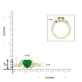 thumbnail image 3 of ANGARA Natural Solitaire 1.2 ct Emerald Heart Engagement Ring with Diamond Accents in 14K Yellow Gold for Women (Size-7mm) | May Birthstone, Anniversary, Jewelry Gift for Women | Natural Emerald Ring, 3 of 7