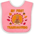 thumbnail image 3 of Inktastic My First Thanksgiving with Cute Turkey Boys or Girls Baby Bib, 3 of 4