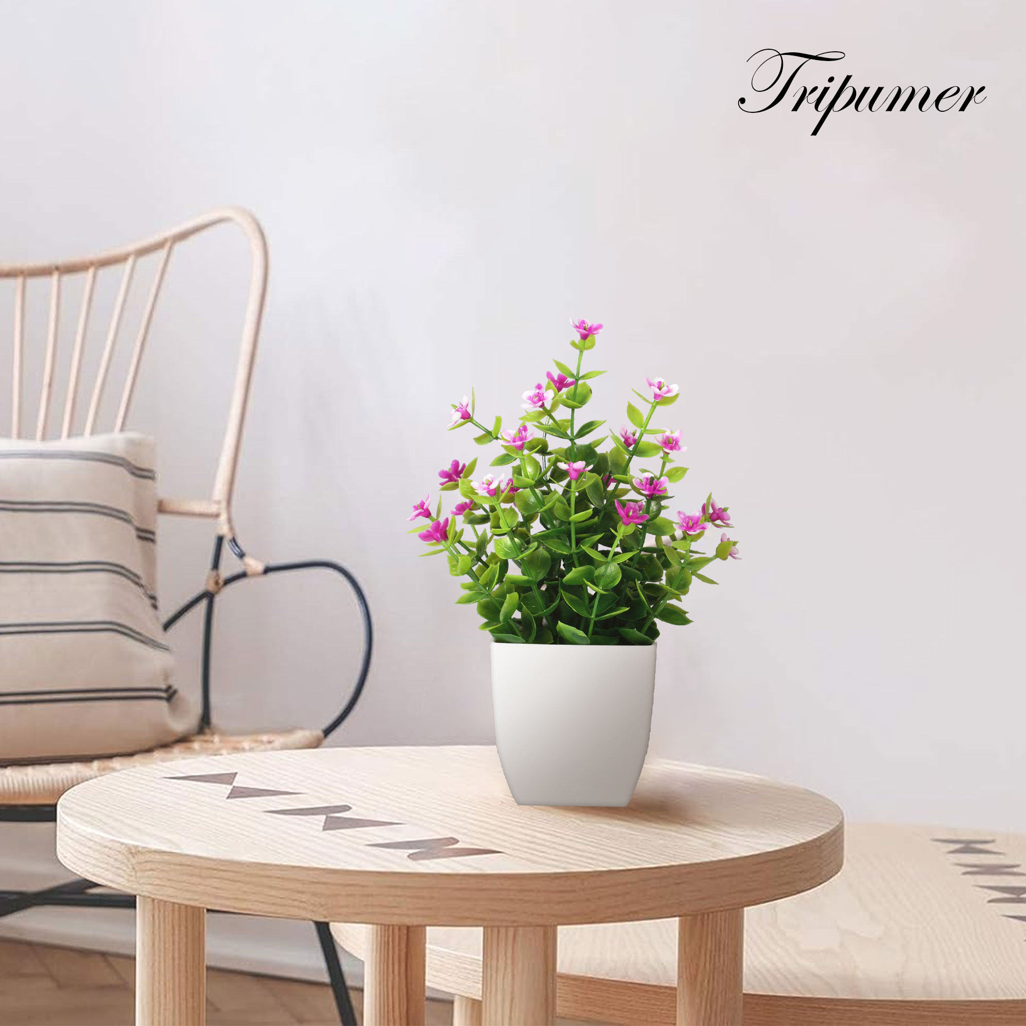 Semfri 4-Pack Mini Artificial Potted Plants, Farmhouse Decor photo 4