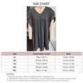 thumbnail image 2 of Camisa de manga corta con cuello en V,Blusa de manga corta con cuello en V y manga de pétalo de gran tamaño para mujer Probado y confiable, 2 of 2