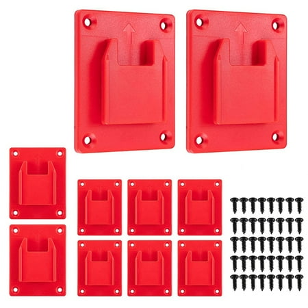 

10Pc ABS Plastic Tool Holder for 20V Drill Mount Fit for Tools with Screws Red