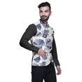 thumbnail image 4 of Atasi Abstract Casual Jacket For Men Printed Nehru Jacket Mens Wedding Indian Waistcoat Mandarin Blazer-X-Large, 4 of 6