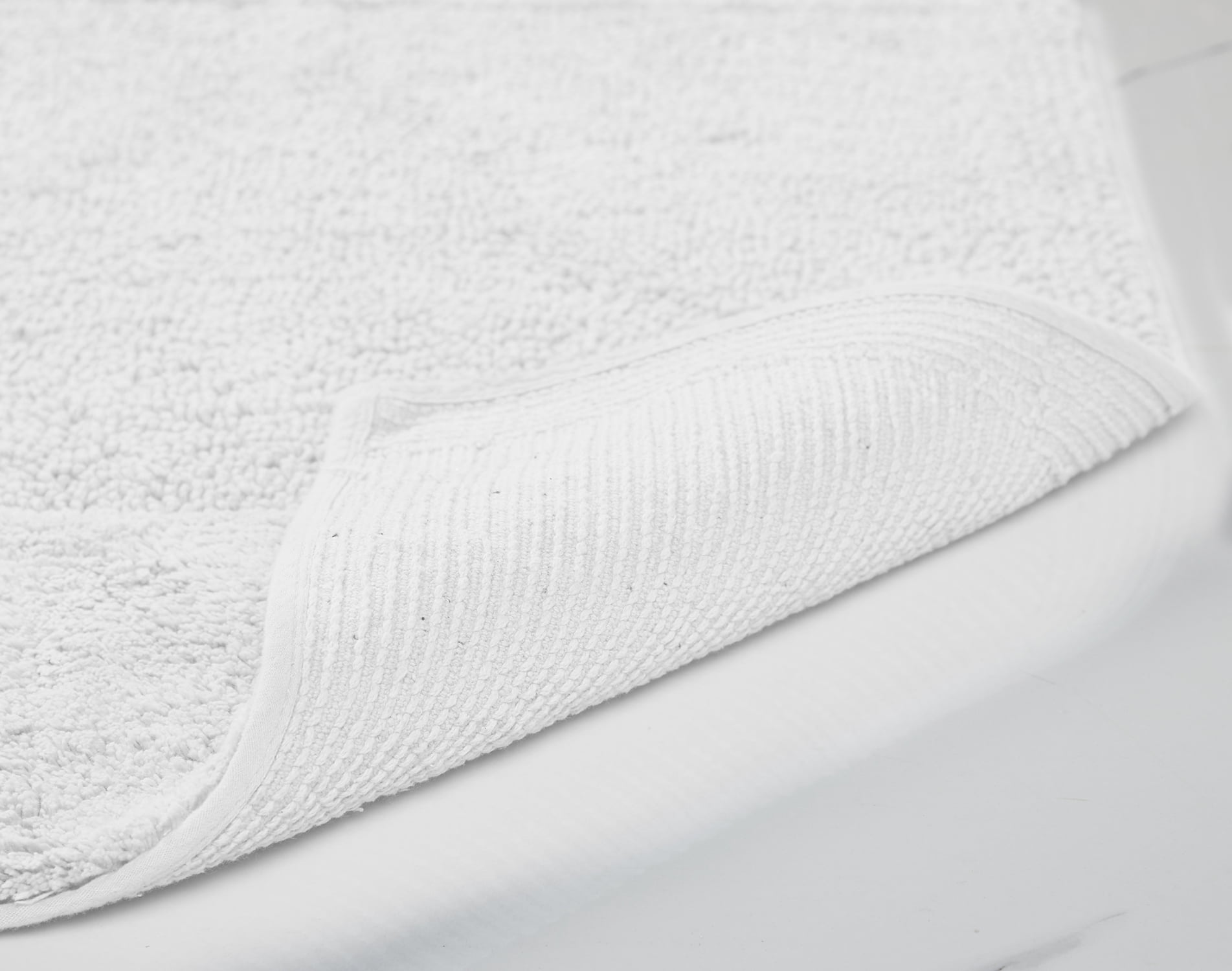 Better Trends 3 Piece Bathroom Rug Set, 100% Cotton, Extra Soft Tufted Bath Mat, Water Absorbent & Non Slip Bath Rug, (White) Granada Collection