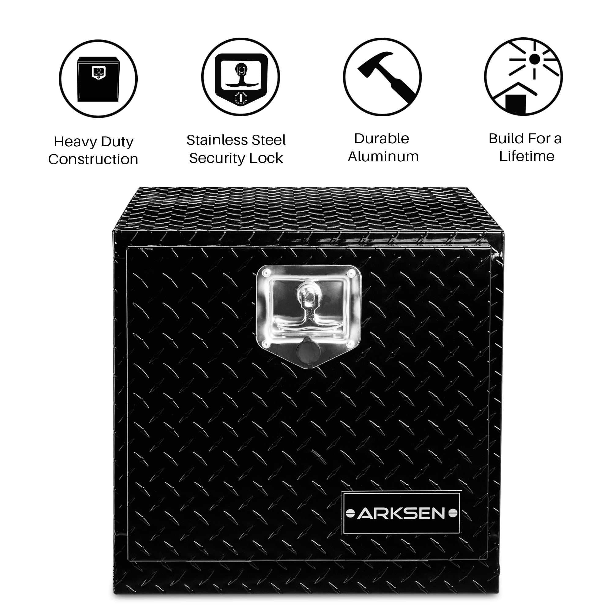 Buy ARKSEN 18 Aluminum Truck Underbody Diamond Plate ToolBox w/ T