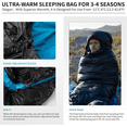thumbnail image 3 of Naturehike Ultralight White Goose Down Sleeping Bag 750/550 Fill Power with Compression Sack, 3 of 9