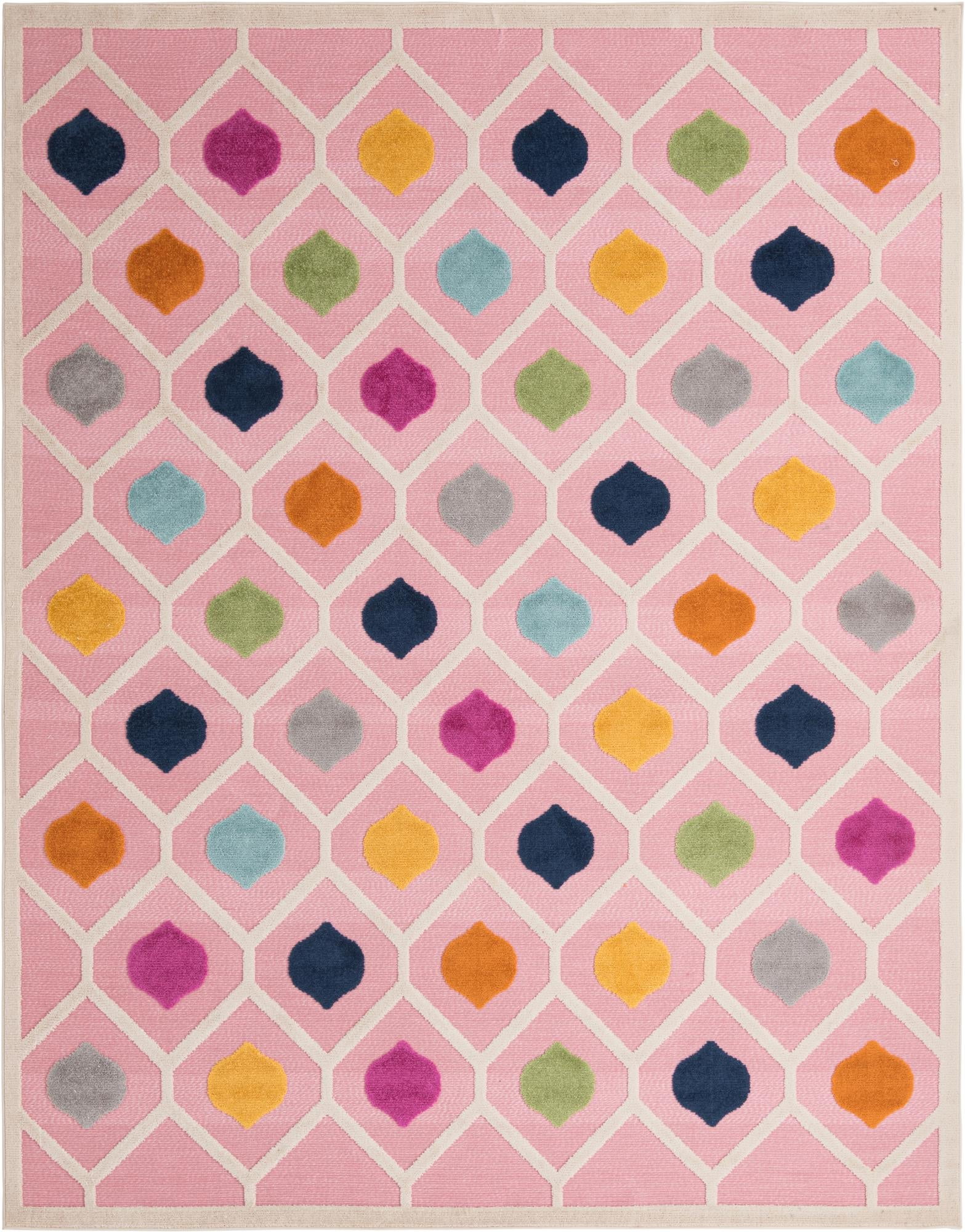 Aruba Outdoor Collection Rug 9' x 12' Pink LowPile Rug