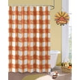 thumbnail image 2 of Rustic Country Shower Curtain Set ，Waterproof Fabric Shower Curtains Orange Watercolor Plaid Fall Thanksgiving Shower Curtains for Bathroom,Bathroom Decor 72"x96", 2 of 7