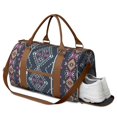 thumbnail image 2 of Boho Womens Gym Tote Duffle Bag with Wet Pocket & Shoe Compartment, Floral Checkered Travel Duffel Bag Overnight Weekender Hospital Tote Girls Workout Carry on Bag with Luggage Sleeve, 2 of 6