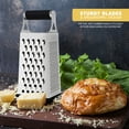 thumbnail image 6 of KAFOOR Stainless Steel Box Cheese Grater, Ergonomic Handle, Mini Zester, Dishwasher Safe, 6 of 7