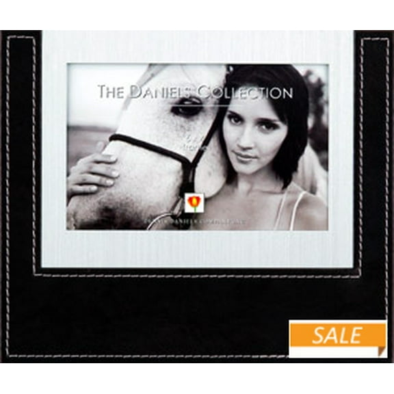 COSMOPOLITAN Black Leather STITCH 4x6 frame - 4x6
