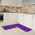thumbnail image 5 of Honeii Purple Glitter Print Kitchen Mat [2 PCS] for Floor, Waterproof Non-Slip Rugs, Kitchen Decor,Standing Mat for Floor,Office, Sink, Laundry, 5 of 6