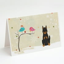 Caroline's Treasures Beauce Shepherd Dog Christmas Greeting Cards with Envelopes, 5" x 7" (8 Count)