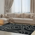 thumbnail image 2 of Ladole Rugs Stylish Modern Abstract Victoria Contemparory Elegent Soft Shag Shaggy Grey Area Rug Carpet 5x8 (5'3" x 7'6", 160cm x 230cm), 2 of 4
