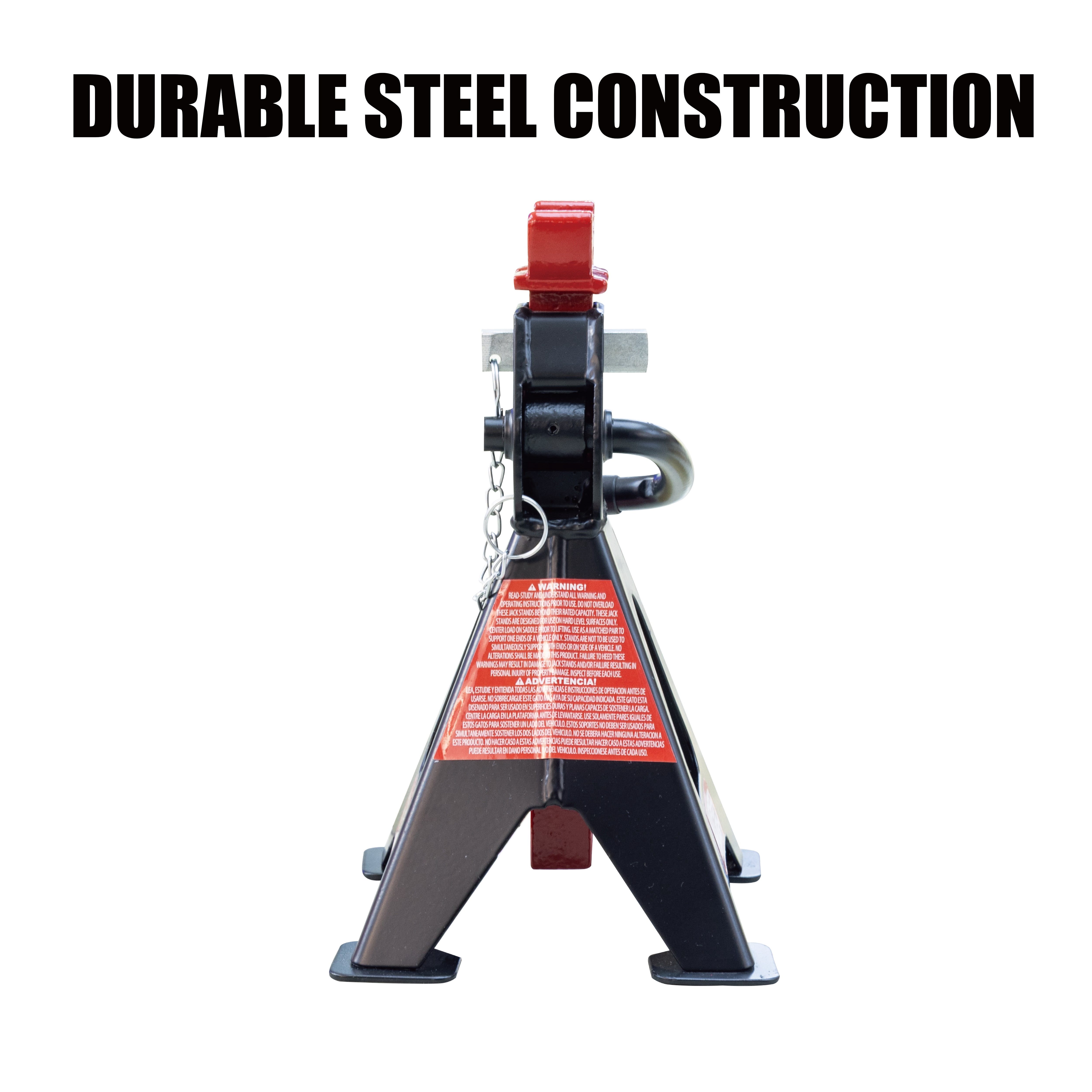 Hyper Tough T42001CW 2 Ton Double Locking Steel Jack Stand, Black
