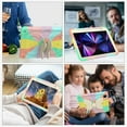 thumbnail image 5 of JTCASES for iPad Pro 11 2022/2021/2020/2018, iPad Air 5th/4th Generation Case, Crossbody Lanyard Pencil Holder Butterfly Wings Kickstand PC Silicone Kids-friendly Sockproof Back Shell,Rainbow Purple, 5 of 9