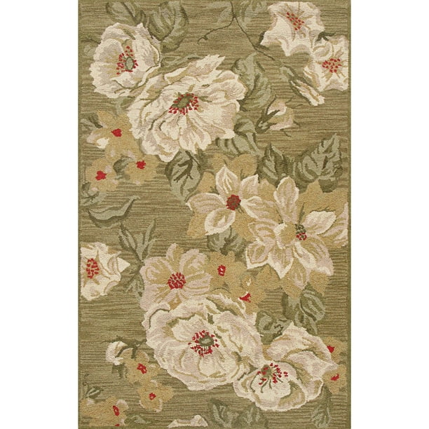 Rugsville Mongolia Floral Green Area Rug Wool 11950 8' x 10' Walmart