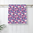 thumbnail image 4 of Kdxio Hand Towel white Skull blue flower for Bathroom Kitchen Fingertip Bath Towels 27.5 x 16 Inch Home Hotel Gym Laundry Room, 4 of 5