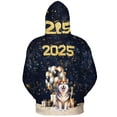 thumbnail image 2 of Happy New Year Alaskan Malamute Welcome 2025 Balloon Firework Party All Over Print 3D Hoodie Unisex Merch Hoodies Alaska Mal Dog Lovers Gifts - 01014, 2 of 6
