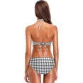 thumbnail image 5 of Dreamtimes Gray Checked Plaid Swimsuits Padded Bikini Sets Sexy Swimwear for Women, Large, 5 of 7