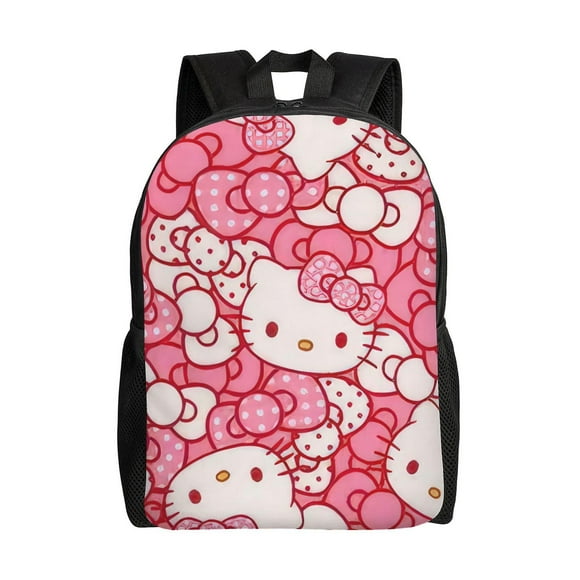 Hello Kitty Backpack, Travel Laptop Backpack, Water Resistant College School Computer Bag, Durable Daypack, Fit 16 Inch Notebook