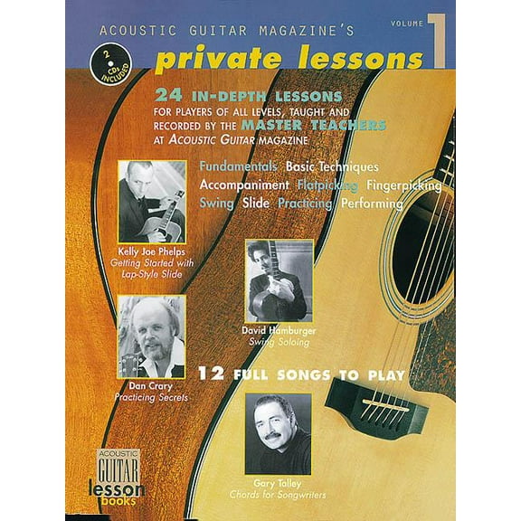 Guitar Instruction: Acoustic Guitar Magazine's Private Lessons: 24 In-Depth Lessons, 12 Full Songs to Play Book/2-CD Pack (Other)