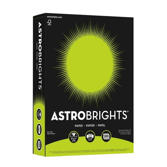 Astrobrights Inkjet, Laser Print Colored Paper, Terra Green, 500 Per Ream
