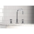 thumbnail image 2 of Kingston Brass FSC8931ZX Millennium Two-Handle 3-Hole Deck Mount Widespread Bathroom Faucet with Brass Pop-Up in Polished Chrome, 2 of 7