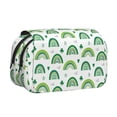 thumbnail image 1 of Disketp St. Patrick's Day rainbows Estuche de Lápices de Doble Capa con Tapa Abatible y Cremallera, Organizador Escolar para Adolescentes y Adultos, 1 of 7