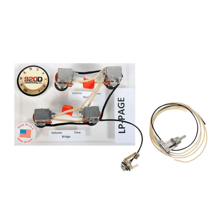 920D Custom Shop Les Paul Jimmy Page Wiring Harness w/Switchcraft (Best Les Paul Wiring Harness)