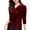 Wine, variant on Women's Plus Size Velvet Tops Long Sleeve Crossover V Neck Side Drawstring Ruched Velour Shirts Fleece Warm Vintage Blouses(Black,XX-Large)