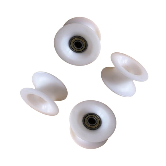 4 ruedas de rodamiento para máquina de remo, entrenamiento, fácil instalación, práctica y fitness. Blanco