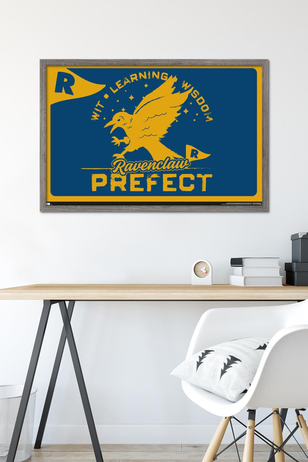 The Wizarding World: Harry Potter - Ravenclaw Clubhouse Crest Wall Poster, 22.375" x 34" Framed