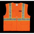 thumbnail image 1 of 2W  Class 2 Mesh And Solid, Ansi Vest - Orange, Extra Large, 1 of 1