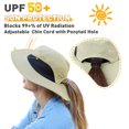 thumbnail image 4 of Flyingstar Women's Ponytail Sun Hat for Hiking, Gardening and Safari, Wide Brim Hat For Women with Breathable Mesh and Ponytail Hole Opening, Olive, 4 of 7