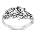 thumbnail image 1 of Oxidized Tree Leaf Vine Forest Filigree Ring 925 Sterling Silver Band Jewelry Female Male Size 8, 1 of 4