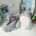 thumbnail image 2 of Sylvtty Shark Pencil Case Plush Cartoon Animal Pencil Bag Large Capacity Zipper Closure Makeup Pouch Student Artist Coin Purse, 2 of 6