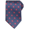 thumbnail image 1 of Corbatas de puntos INSPIRE CHIC para hombres, corbata de seda autoajustable de 3.1" de ancho para bodas, azul marino clásico, talla única, 1 of 4