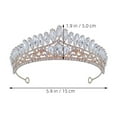 thumbnail image 2 of KAKOWELY Bridal Crown Wedding Headpiece 1Pcs Zinc Alloy Rhinestone For Brides Prom Baroque Style, 2 of 8