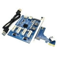 thumbnail image 1 of Carte Graphique 1 à 4 PCI-E 1X Carte d'Extension M2 4 Ports PCI-E vers PCIE Carte Rehausseur pour Ordinateur, 1 of 7
