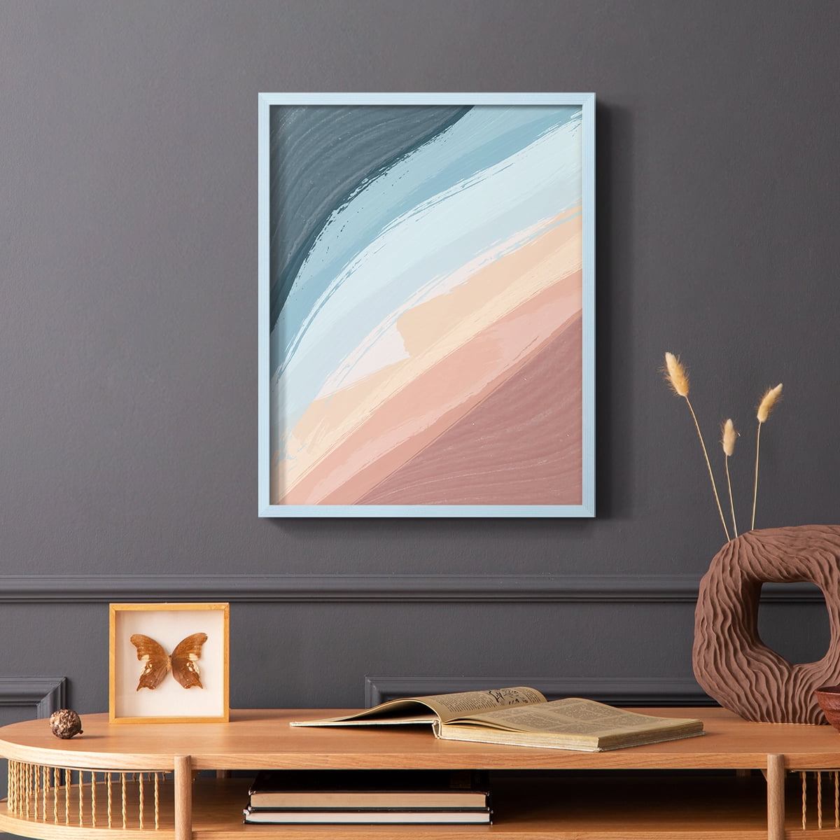 Waters Rolling Framed Print in Blue Solid Wood 8 x 10 Framed Print