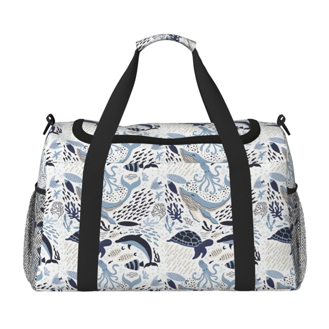 Disketp Sea Animal Bolsa de Viaje Tipo Duffle, Bolso de Mano para Fin de Semana para Mujer, Bolsa de Gimnasio Ligera para Hombre, Esencial para Viajes